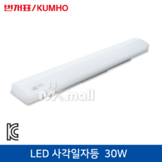 번개표_금호 LED 사각 일자등기구 30W 주광색