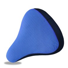 자전거 뒷안장 3D 소프트 시트 커버 사이클링 실리콘 쿠션 통기성 편안한, 5.파란, 1개