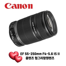 캐논 EF-S 55-250mm F4-5.6 IS II 줌렌즈 킷 단품 헝그리망원렌즈 망원렌즈