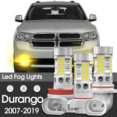 Canbus LED 안개등 램프 액세서리 닷지 듀랑고 2007 2009 2 개, 03 Durango 2007-2009, 01 Yellow, 2개