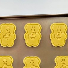 쿠키틀 쿠키커터 와곰와곰 베어 곰 동물 도토리 쿠키몰드 베이킹, 1개