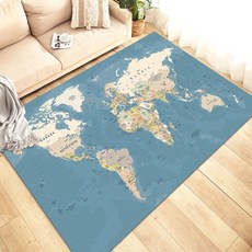 세계지도러그 패브릭 지도카펫 세계지도카페트 원형 미끄럼방지