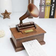 축음기 오르골 DIY 크리스마스 레트로 빈티지뮤직박스, 5곡
