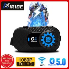 AIRIDE G4 오토바이 헬멧 헤드셋 인터콤 블루투스 5.1 이어폰 와이파이 1080P 렌즈 비디오 레코더 방수 음악 공유, 1)1Set