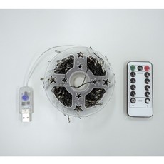 크리스마스 지네전구 트리 전구 LED 장식 200구 6m USB타입, 100구, 1세트, 블랙
