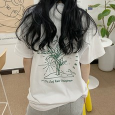 여성 오버핏 티셔츠
