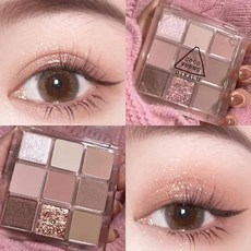 섀도우팔레트 펑크 스모키 블루 블랙 아이섀도우 메이크업 팔레트 무광 초콜릿 다크 브라운 쉬머 샤이니 9 가지 색상
