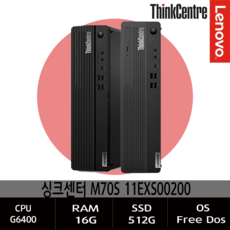 Thinkcentre [레노버]ThinkCentre 씽크센터 M70s 11EXS00200 10세대 펜티엄 G6400 16G SSD512G FD, 단일상품, 단일상품