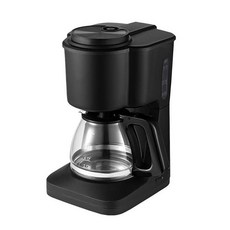 대용량 주방 자동 에스프레소 머신 드립 커피 메이커 600W 고출력 6 컵, 01 black_01 미국, 1개