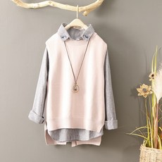 니트 조끼 봄가을 민소매 모직 조끼 오버핏
