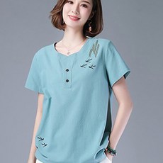 여성린넨티셔츠