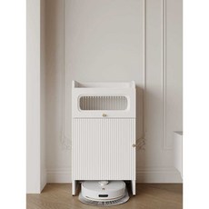 로봇 청소기 장 거실 트롤리 수납장 협탁 사이드 모던, Wave이중캐비닛도어(설치포함)