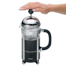 BonJour 커피 스테인리스 스틸 프렌치 프레스 유리 카라페 360g 12온스 모네 블랙 핸들