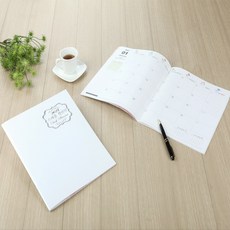 2024년 풍경 스케줄노트 달력 개별봉투포함 캘린더 월간 인쇄가능, 인쇄 미포함[낱개구매 가능]