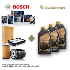 레이 18-19년.03월 이전 엔진오일교환세트(보쉬필터+세븐골드 5W30 SN C2/C3), 레이 터보 보쉬필터세트+세븐 엔진오일 4리터, 1개