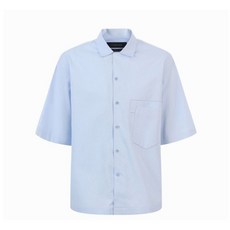 티아이포맨 남성용 조직물 스티치배색 오픈카라 셔츠 M204MSH336M