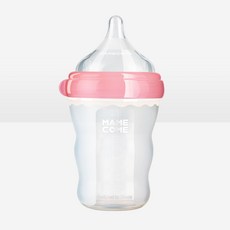 마미꼬미 실리콘 신생아 아기 유아 젖병 240ml, M-(3~6개월), 베이비핑크