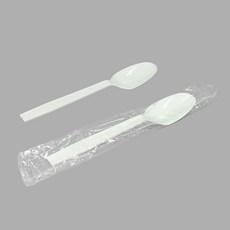 스푼 160 개별포장 미색 일회용 1매입 포장 배달 일회용 식기 x2000개, [박스] 스푼160(개별)-미색x2000개, 2000개