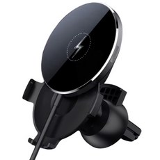 EZGO 車載磁吸無線充手機架, 黑色, E519