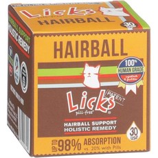  Licks 고양이 헤어볼 릴리프 젤 패킷 30회분, 기본 