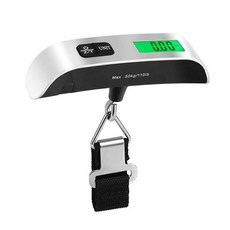 FGHGF 휴대용 전자 디지털 스케일 러기지 110lb/50kg 여행 가방 무게 짐 행잉 저울 균형 LCD체중계, 없음