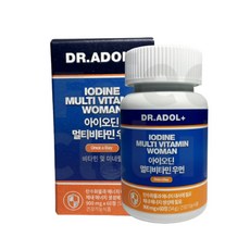 닥터아돌 아이오딘 멀티비타민 우먼 갑상선 900mg 60정, 닥터아돌 아이오딘 비타민