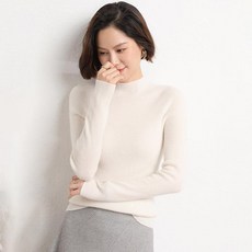 ANYOU 여자 겨울 니트 캐시미어 니트 여성니트 울니트 라운드넥 니트티 니트 여성니트