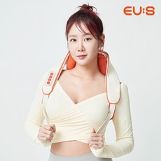 이유즈 무선 목 어깨 마사지기 안마기, 오렌지
