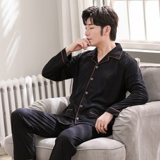 뉴타임즈14 남성 가을 겨울 수면잠옷 파자마 세트 홈 두꺼운 따뜻한 긴소매 잠옷 ZS20201008494Z