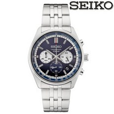 삼정시계 정품 세이코 SEIKO 쿼츠 크로노그래프 메탈밴드 남성시계 SSB427P1 (블루)