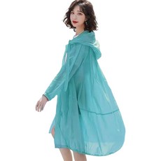 ROYALBELLE 여성용 여름 미디옴 무시 경량 바람막이 후드 심플 자외선차단 잠바 외투 상의 데일리룩 점퍼 H042311 AN