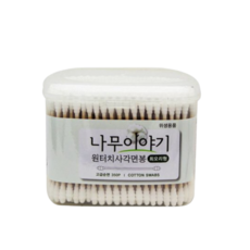 나무이야기원터치사각면봉회오리형350개입