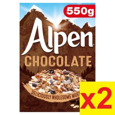 [영국발송] 550g 2팩 알펜 뮤즐리 초콜릿 Alpen Muesli Chocolate 550g, 2개