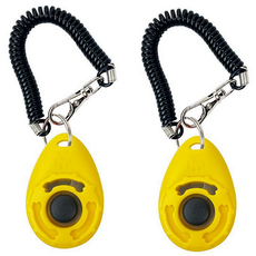 하이제이비 반려동물 훈련용품 클리커, 0 Yellow, 2세트