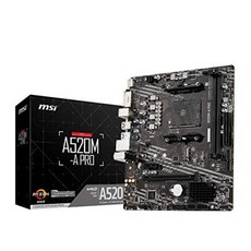 MSI A520M-A PRO 마더 보드 MicroATX [A520 칩셋 탑재] MB5136, 1MB