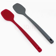 40cm 하드 실리콘 볶음 주걱 이유식 요리 긴 스파츌라 주걱, 그레이, 1개