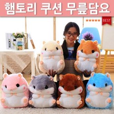 캐릭터 햄스터 인형 담요 쿠션 햄토리 무릎 100X170, 그레이