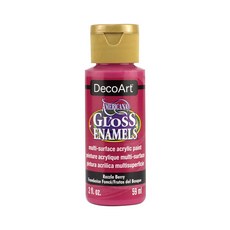 DecoArt Americana Gloss Enamels Acrylic Paint 2oz 4. Razzle Berry 광택 유리 세라믹 물감