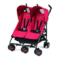 NMT Peg Perego Pliko 미니 트윈 유모차 Mod Red - P0077017MRFJ9A2, 기본