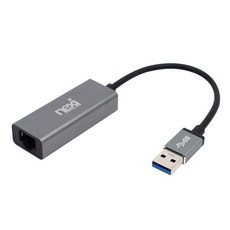 넥시 USB3.0 기가비트 이더넷 유선 랜카드 노트북용, NX801 다크실버, 1개