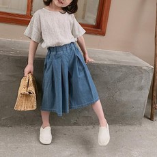 kirahosi 여아 스커트 데님 반바지 치마바지 아동 여름 43호+ 덧신 증정 BFnlls9z