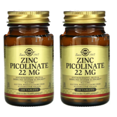 솔가 아연 피콜린산 22mg 100정 Solgar Zinc Picolinate 22 mg 100 Tablets