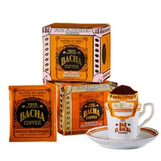 BACHA coffe 바샤 밀라노모닝커피 드립팩12개입 과 디카페인 커피 BARAKA 바라카 드립펙 12개 2종 세트