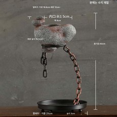 분재 분재 화분 철예 현탁 조경 문죽 부자나무 다육절벽 유월설 대구경, Bgy매달린태양과달돌분지, 다리미, 1개