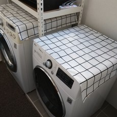 제이홈 체크 논슬립&방수 건조기덮개 세탁기커버
