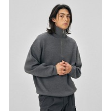 ANOTHER OFFICE 23AW Volume Half Zip-up Knit (Pebble)