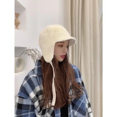 예쁜 겨울 모자 겨울 귀달이 여성 털 모자 여자 방한 모자 트래퍼햇