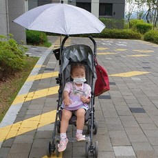 고급 유모차 파라솔 유모차 양산 유모차 우산 파라솔 덮개 커튼 웨건 차양막 양산 캐노피 악세사리 당일배송, 버건디, 75cm