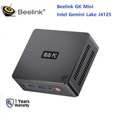 미니PC-Beelink-GK 미니 PC 윈도우 11 인텔 셀러론 J4125 8GB 256GB 5.8G WiFi 1000M LAN 4K 게이머 VS GKV, 01 Intel J4125_02 AU, 03 8GB 512GB