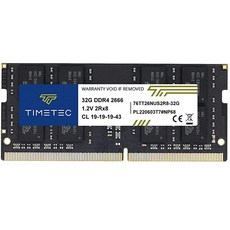 Timetec 16GB DDR4 2666MHz(DDR42666) PC421300(PC42666V) NonECC 언버퍼드 1.2V CL19 2Rx8 듀얼 랭크 260핀 SODIMM, 32GB